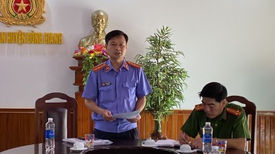 Viện kiểm sát nhân dân huyện Đông Giang tiến hành trực tiếp kiểm sát công tác tạm giữ, tạm giam tại Nhà tạm giữ Công an huyện Đông Giang quý III/2023