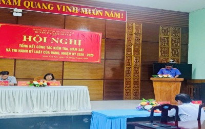 Chi bộ VKSND huyện Nam Trà My dự Hội nghị Tổng kết công tác kiểm tra, giám sát và thi hành kỷ luật của Đảng, nhiệm kỳ 2020-2025 và nhận khen thưởng