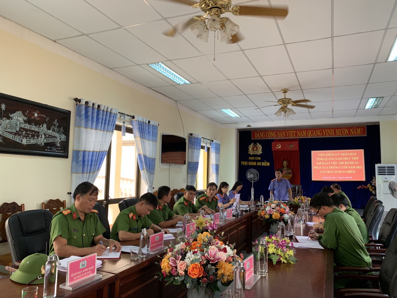 VKSND tỉnh Quảng Nam tiến hành trực tiếp kiểm sát việc tạm giữ tạm giam và thi hành án phạt tù 6 tháng cuối năm tại Trại tạm giam Công an tỉnh và Trại giam An Điềm – Cục C10 – Bộ Công an